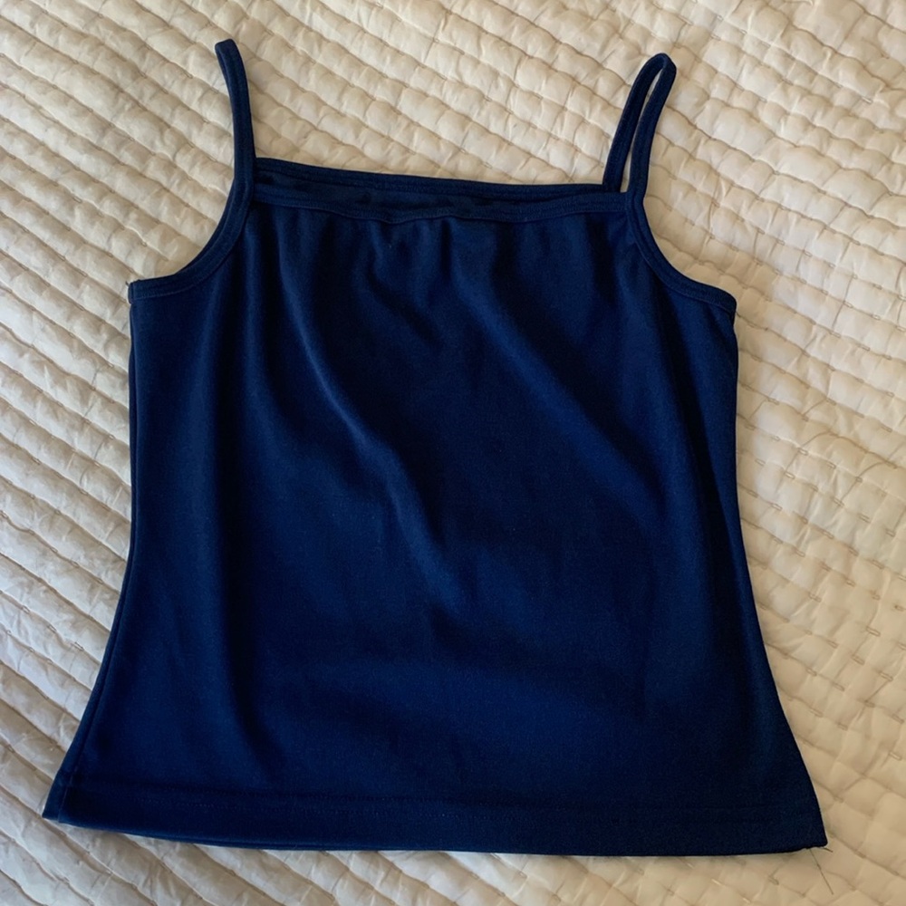 Sporty Tank Top Fits like Crop Top Size Medium Like New Blue